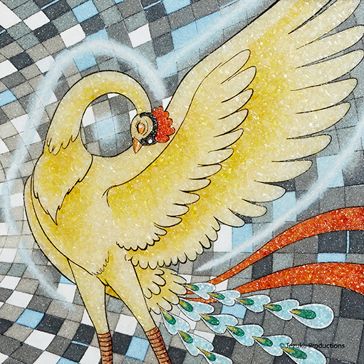 作品名 火の鳥 ジュエリー絵画『火の鳥』4
