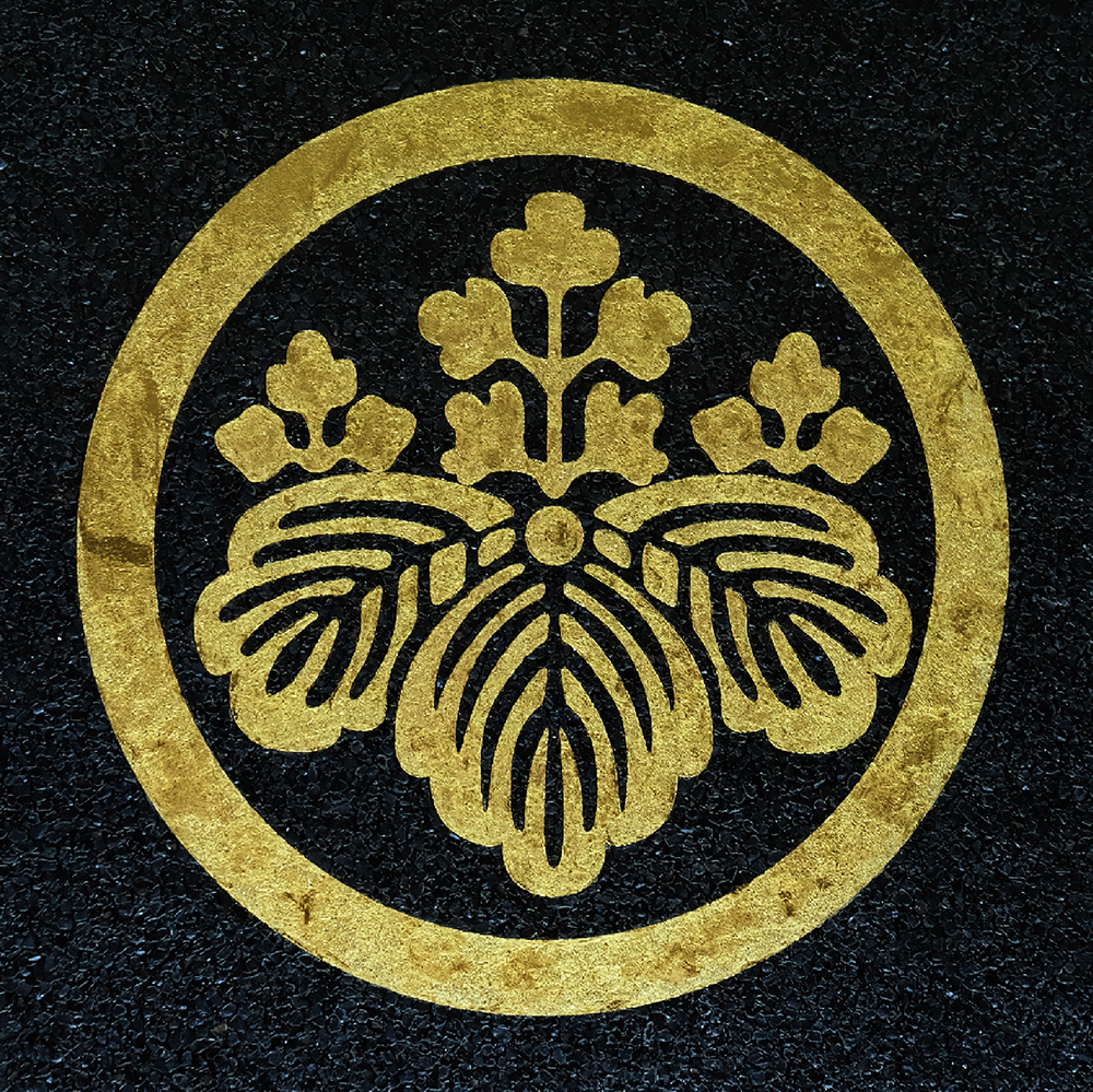 家紋ジュエリー絵画『丸に五三の桐』