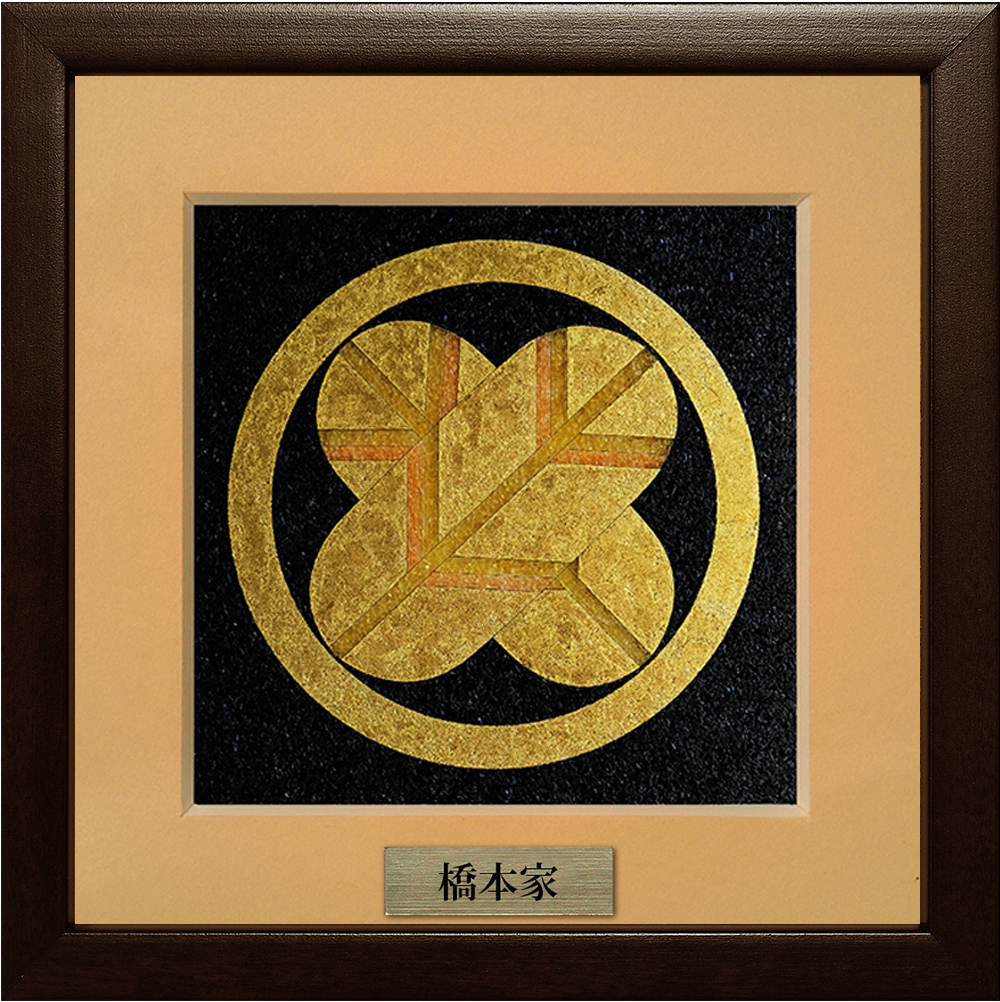 家紋ジュエリー絵画『丸に違い鷹羽』