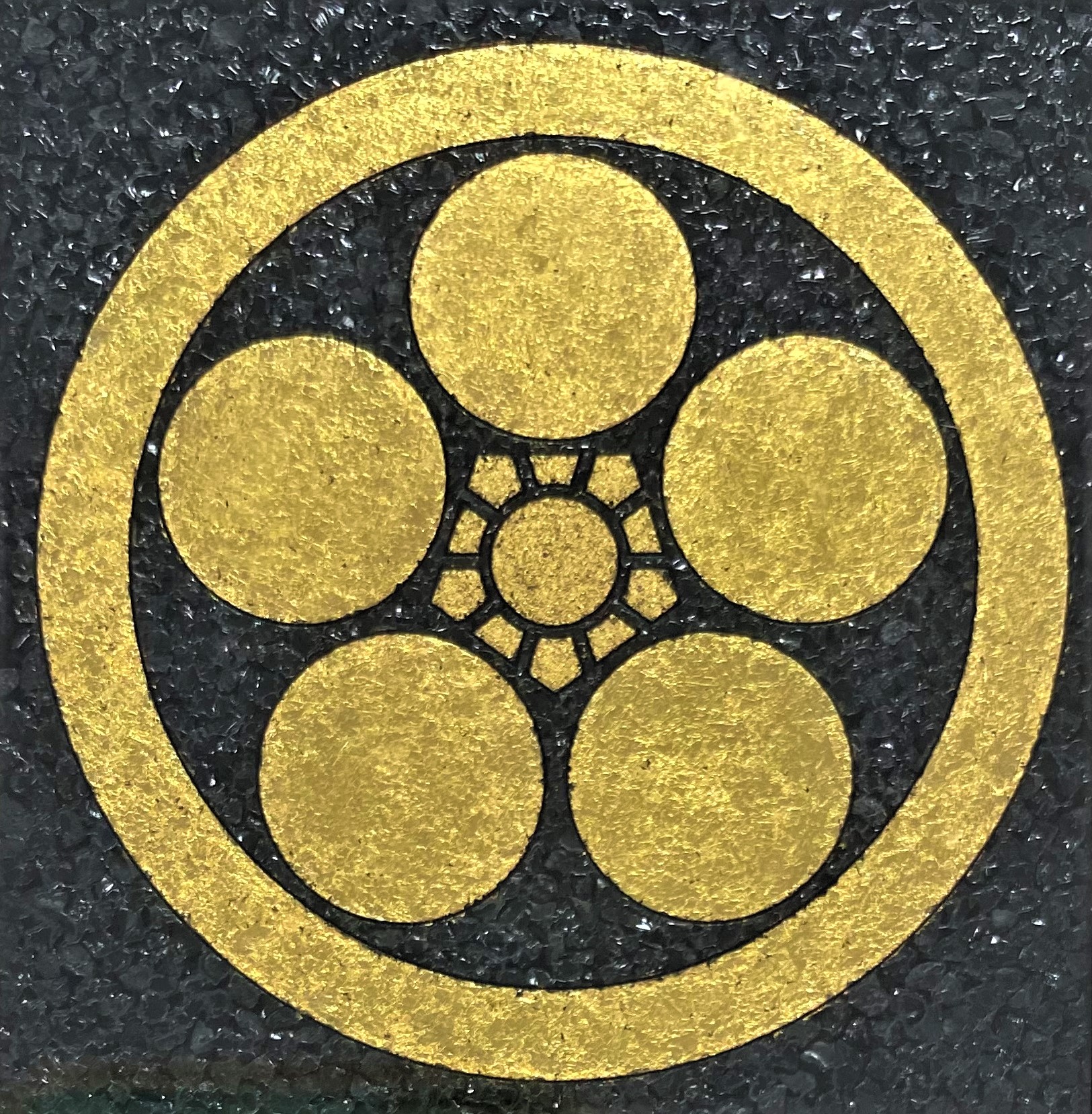 家紋ジュエリー絵画『丸に梅鉢』