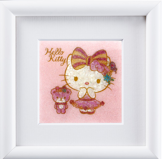 ジュエリー絵画『花オトメピンク』 ハローキティ