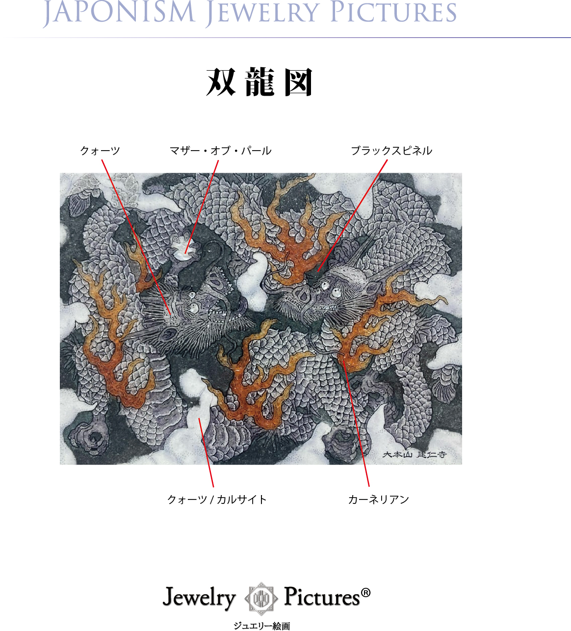 ジュエリー絵画 建仁寺『双龍図』