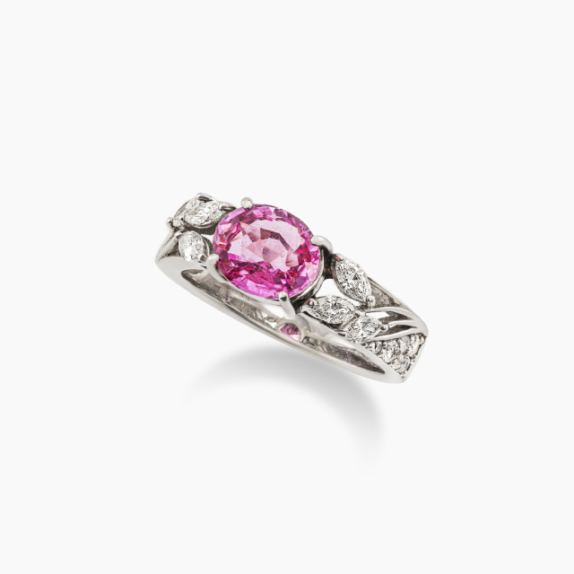 CITY OF GEMS パパラチアサファイア PT リング ジュエリーカミネONLINE