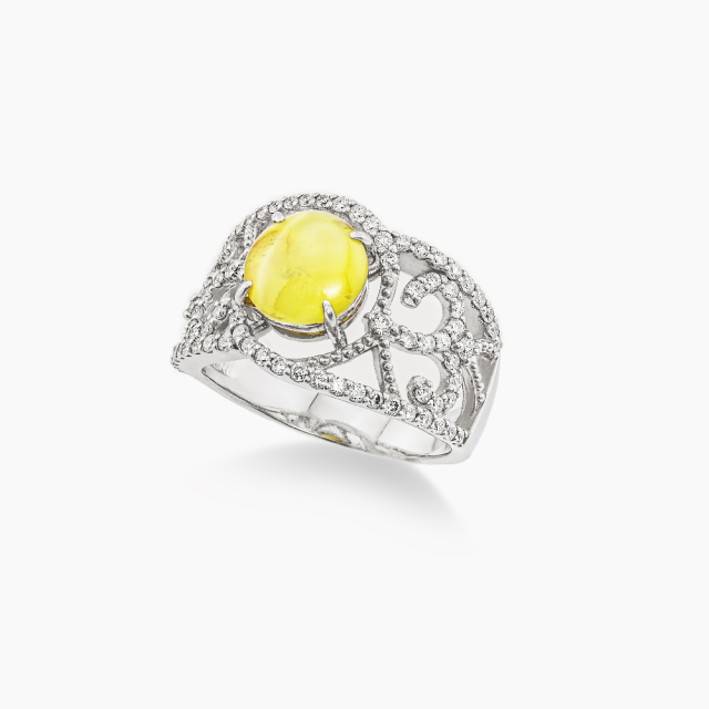 CITY OF GEMS クリソベリルキャッツアイ PT リング ジュエリーカミネONLINE