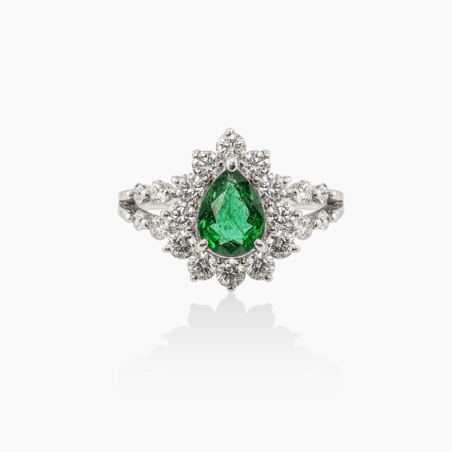 エメラルド アフガニスタン産ノンオイルエメラルド 0.100ctルース GIA