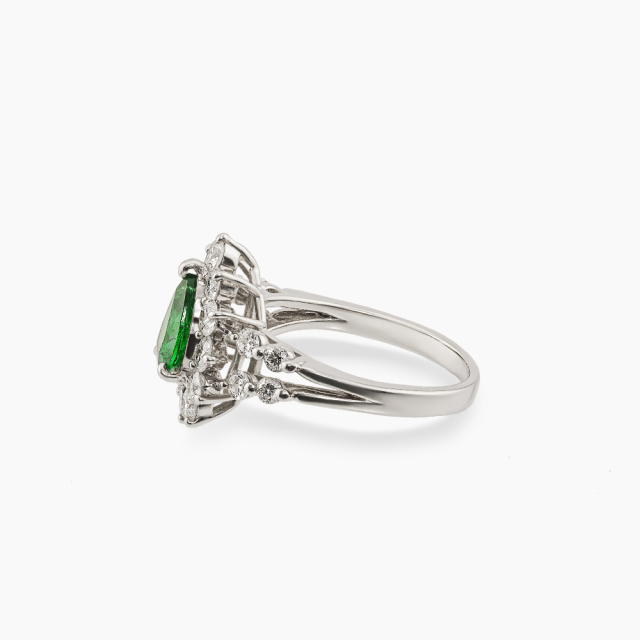 エメラルド アフガニスタン産ノンオイルエメラルド 0.100ctルース GIA