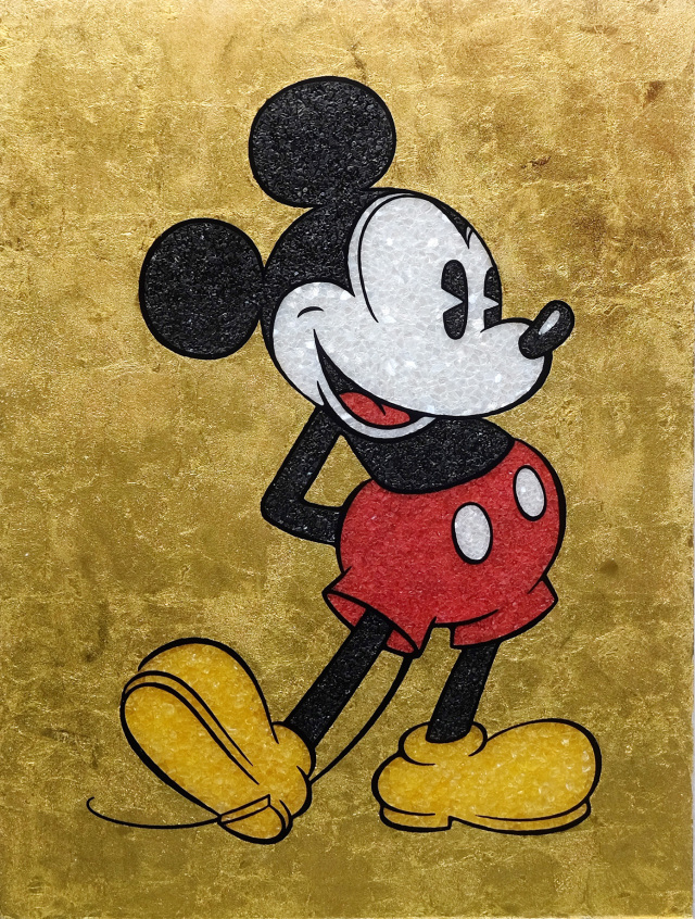 ジュエリー絵画® ディズニー 「ミッキーマウス ゴールド