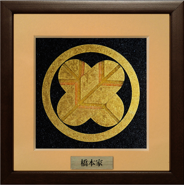 家紋ジュエリー絵画『丸に違い鷹羽』