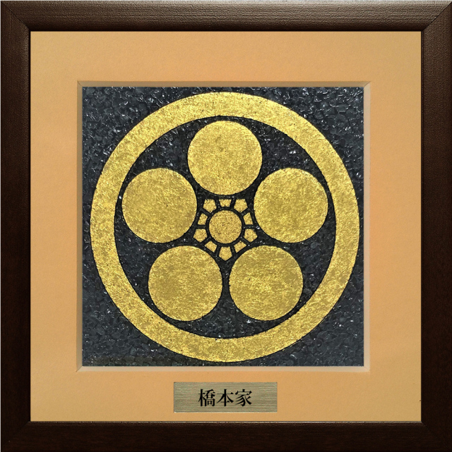 家紋ジュエリー絵画『丸に梅鉢』