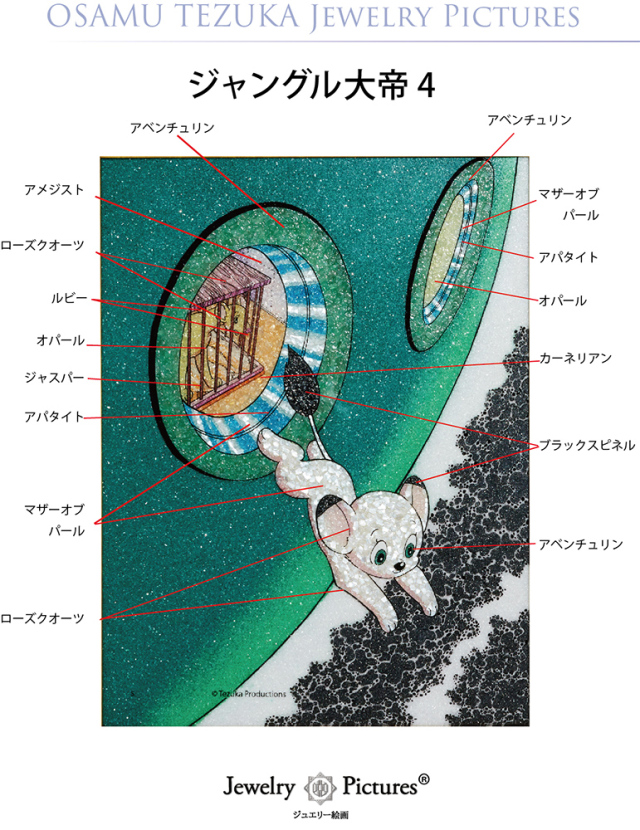 ジュエリー絵画『ジャングル大帝』4