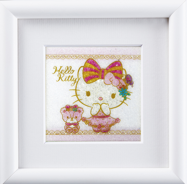 ジュエリー絵画『花オトメレース』ハローキティ