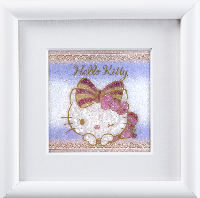 ジュエリー絵画『花オトメパープル』ハローキティ