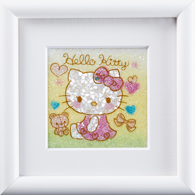 ジュエリー絵画『きゅんきゅんグリーン』ハローキティ