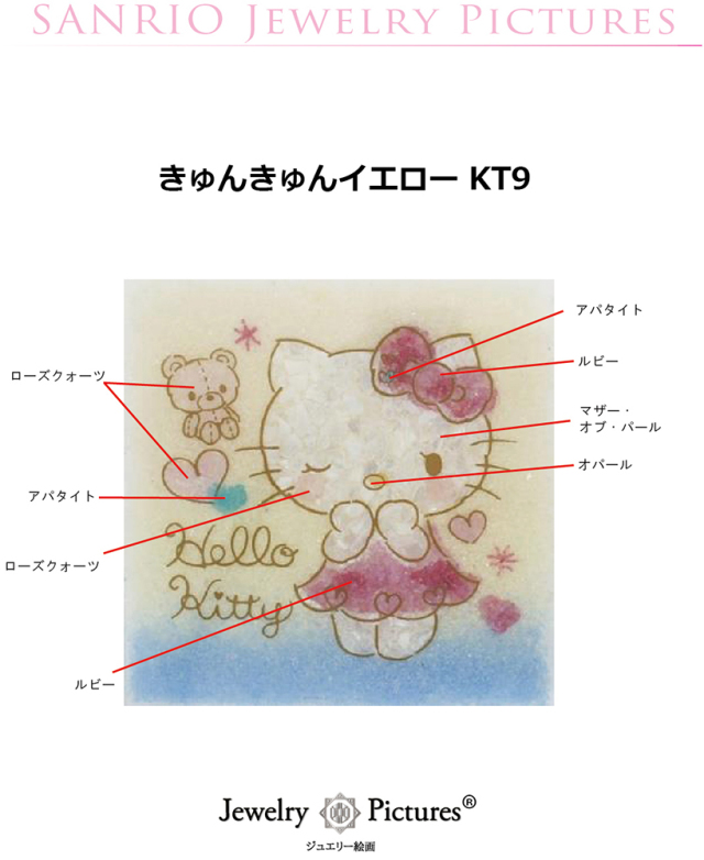 ジュエリー絵画『きゅんきゅんイエロー』ハローキティ