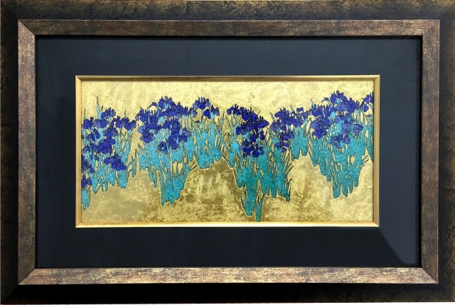 ジュエリー絵画 尾形光琳『燕子花図』　