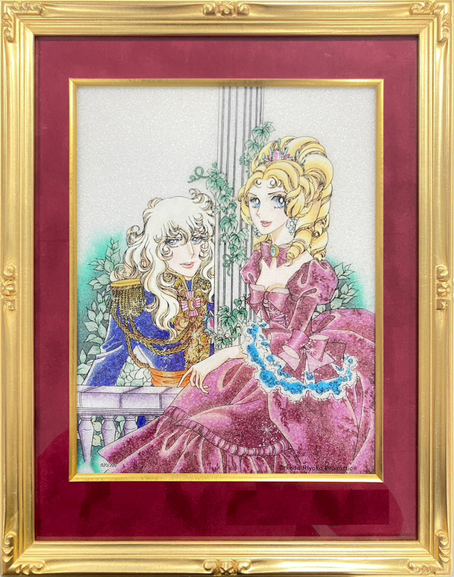 宝石画　春 宝石画・山梨美術工芸品・天然石保証・夫婦鶴・松・No.200708