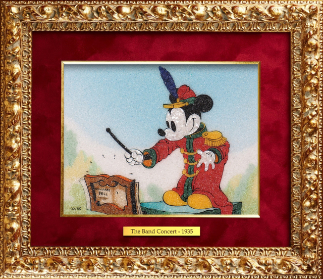 ミッキーマウス ジュエリー絵画　SSサイズ ジュエリー絵画 ディズニー 「ミッキーマウス」ブルー