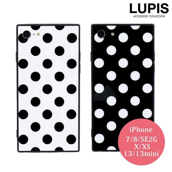 モノトーンドットiPhone用ケース【iPhone7・iPhone8・iPhoneX