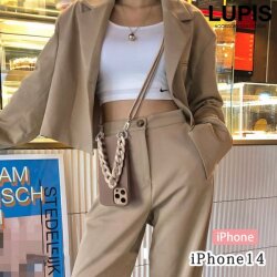 マーブルチェーン×ショルダーiPhoneケース【iPhone14】