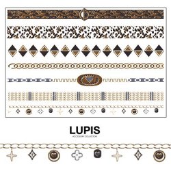 レオパードメタリックゴールドタトゥーシール