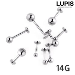 【14G】シルバーシンプルラブレットスタッドボディピアス