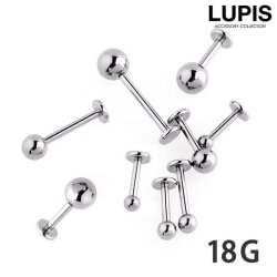 【18G】シルバーシンプルラブレットスタッドボディピアス