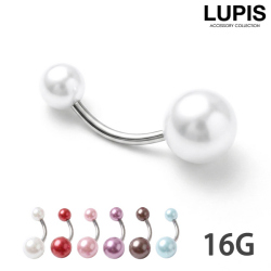 【16G】メタリックカラーバナナバーベルボディピアス・へそピアス