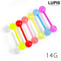 14g アクリルカラーストレートバーベルボディピアス ボディピ 軟骨ピアス アクリル へそピアス ヘソピ ボディピアス激安通販 ルピス Lupis