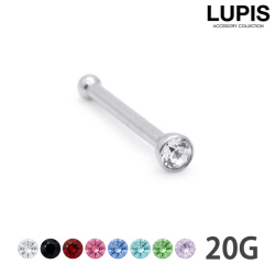 【20G】ジュエルストレートノストリルボディピアス ・ 鼻ピアス