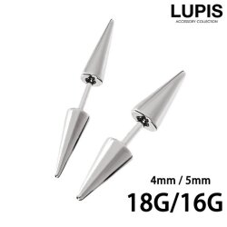 【18G・16G】ロングコーンヘッドストレートバーベルボディピアス