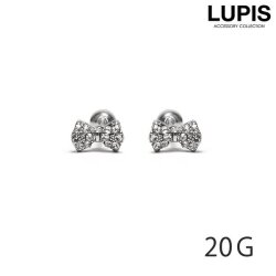【20G】パヴェリボンストレートバーベルボディピアス