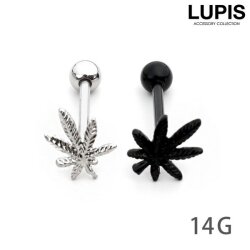 【14G】リーフロングストレートバーベルボディピアス