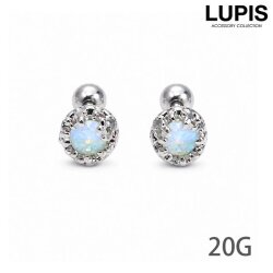 【20G】オーロラビジューストレートバーベルボディピアス