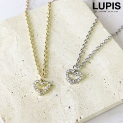 オープンハートパヴェネックレス