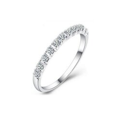 キュービックジルコニアハーフエタニティリング【送料無料！】