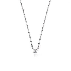キュービックジルコニアワンポイントネックレス（3mm）【送料無料！】