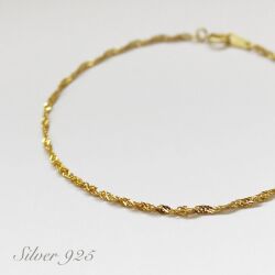 LACORDEゴールドスクリューチェーンブレスレット【送料無料】