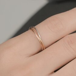 【金属アレルギー対応 316L】スリム3連ステンレスリング