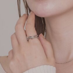 【金属アレルギー対応 316L】ノットロープステンレスリング