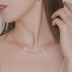 【金属アレルギー対応 316L】スネークチェーンステンレスネックレス