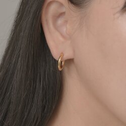 【金属アレルギー対応 316L】シンプルステンレスフープイヤリング