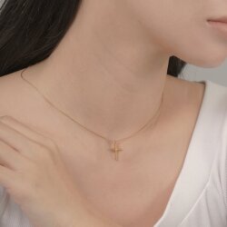 【金属アレルギー対応 316L】クロスステンレスネックレス