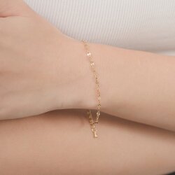 【金属アレルギー対応 316L】シンプルペタルチェーンステンレスブレスレット