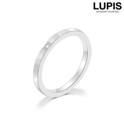 スクエアカットシンプルラインリング