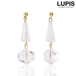 シンプルクリアビジューピアス