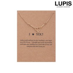 ハート×バーシンプルネックレス