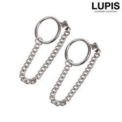 メタルサークルチェーンピアス