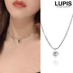 ハート×ラインストーンネックレス