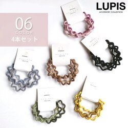 ウェーブラインカラーヘアゴムセット 激安ヘアアクセサリーットの通販販売 ルピス Lupis