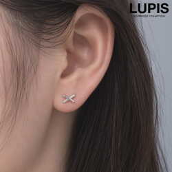 クロスラインプチピアス/シルバー